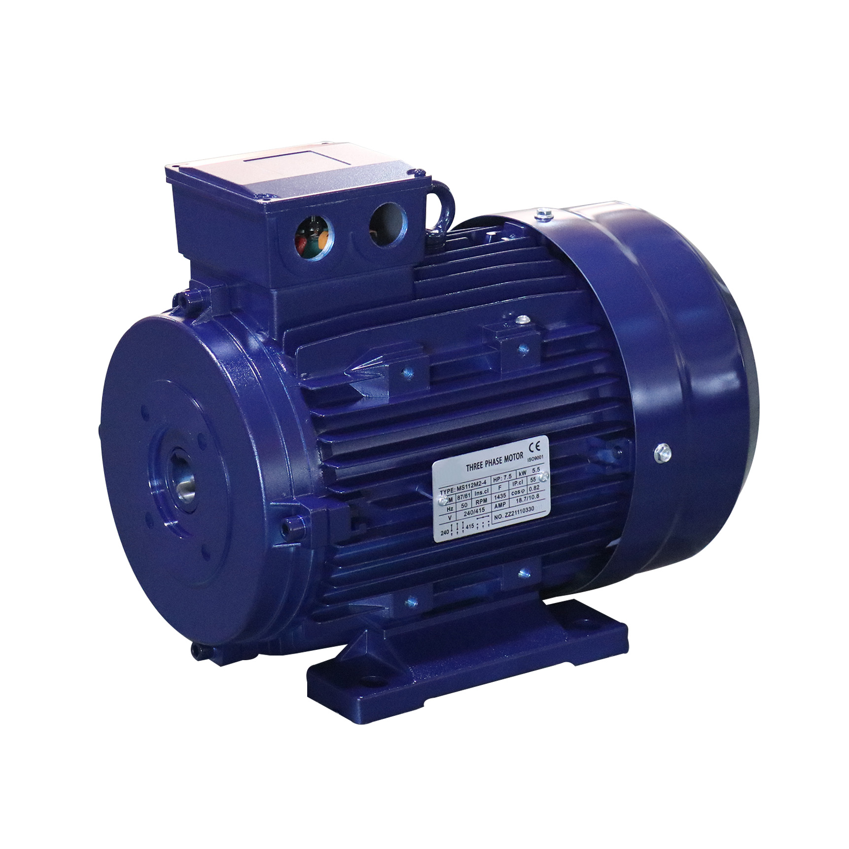 5.5kw/7.5HP Electric Motor Hollow Shaft Stepper Induction Motor Washer Pump AC 415V 50Hz 60Hz Frequency Control Three-Phase